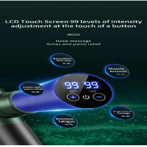 Deep Tissue Massage Gun – Handheld Muscle Massager with LCD Display for Back, Neck & Body Pain Relief